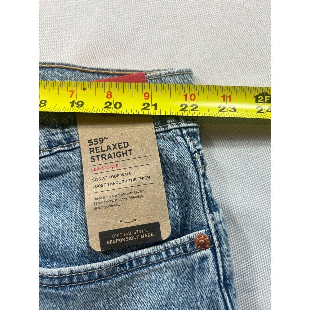 NWT Levi's 559 Jeans Men's 42x32 Relaxed Straight Stretch Medium Wash - Picture 5 of 11